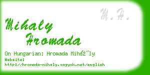 mihaly hromada business card